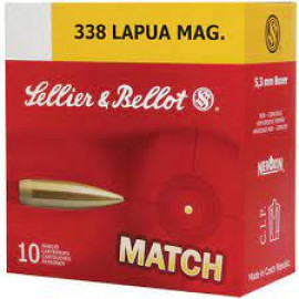 338 Lapua Magnum Precision Range 250g FMJ Sellier  Bellot Ammunition